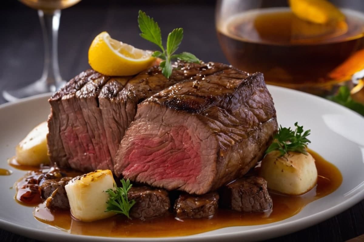 Whiskey-Orange Glazed Corned Beef with Champ & Buttered Cabbage