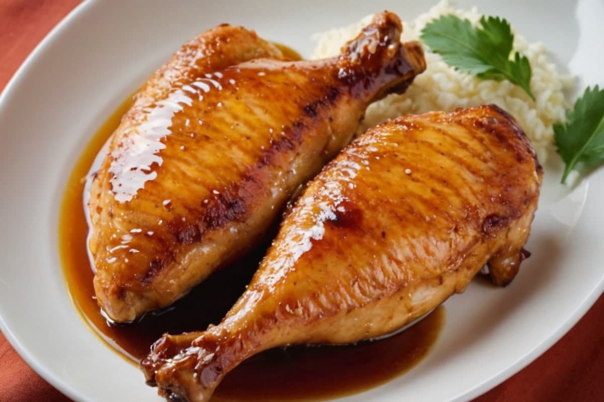 Honey-Mustard Glazed Slow Cooker Corned Beef with Roasted Cabbage Wedges