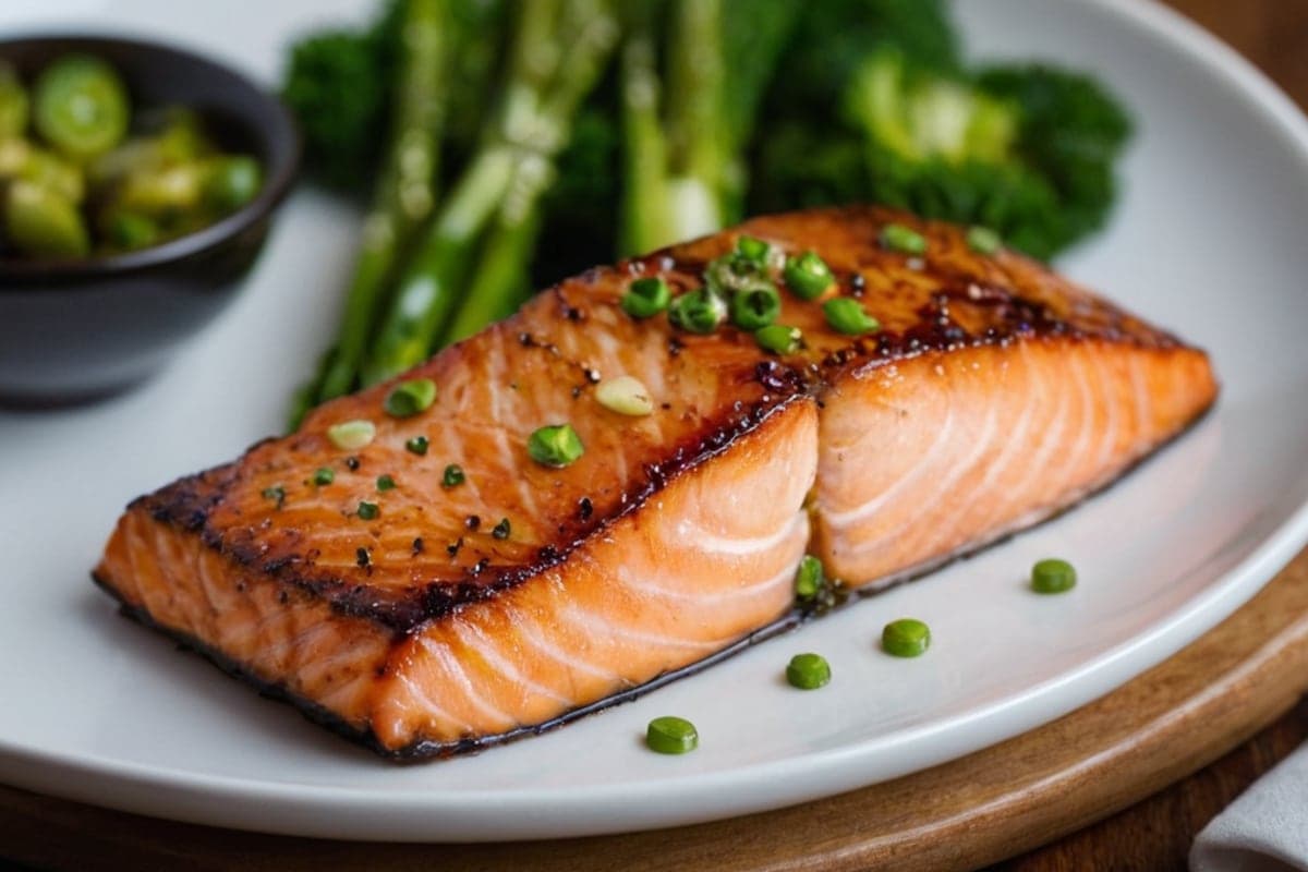 Crispy Air Fryer Honey Garlic Salmon