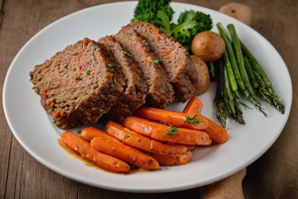 Hearty Air Fryer Meatloaf & Carrots
