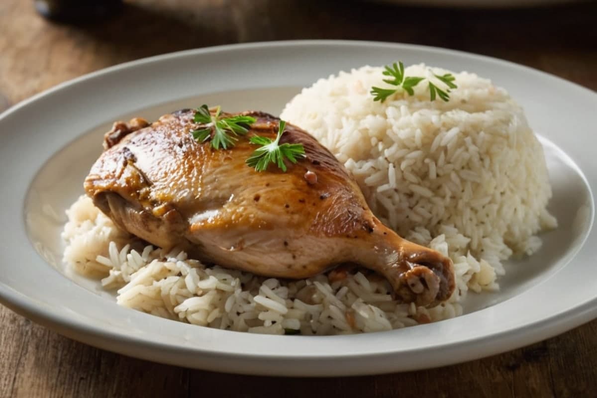 Slow Cooker Chicken Thighs & Rice