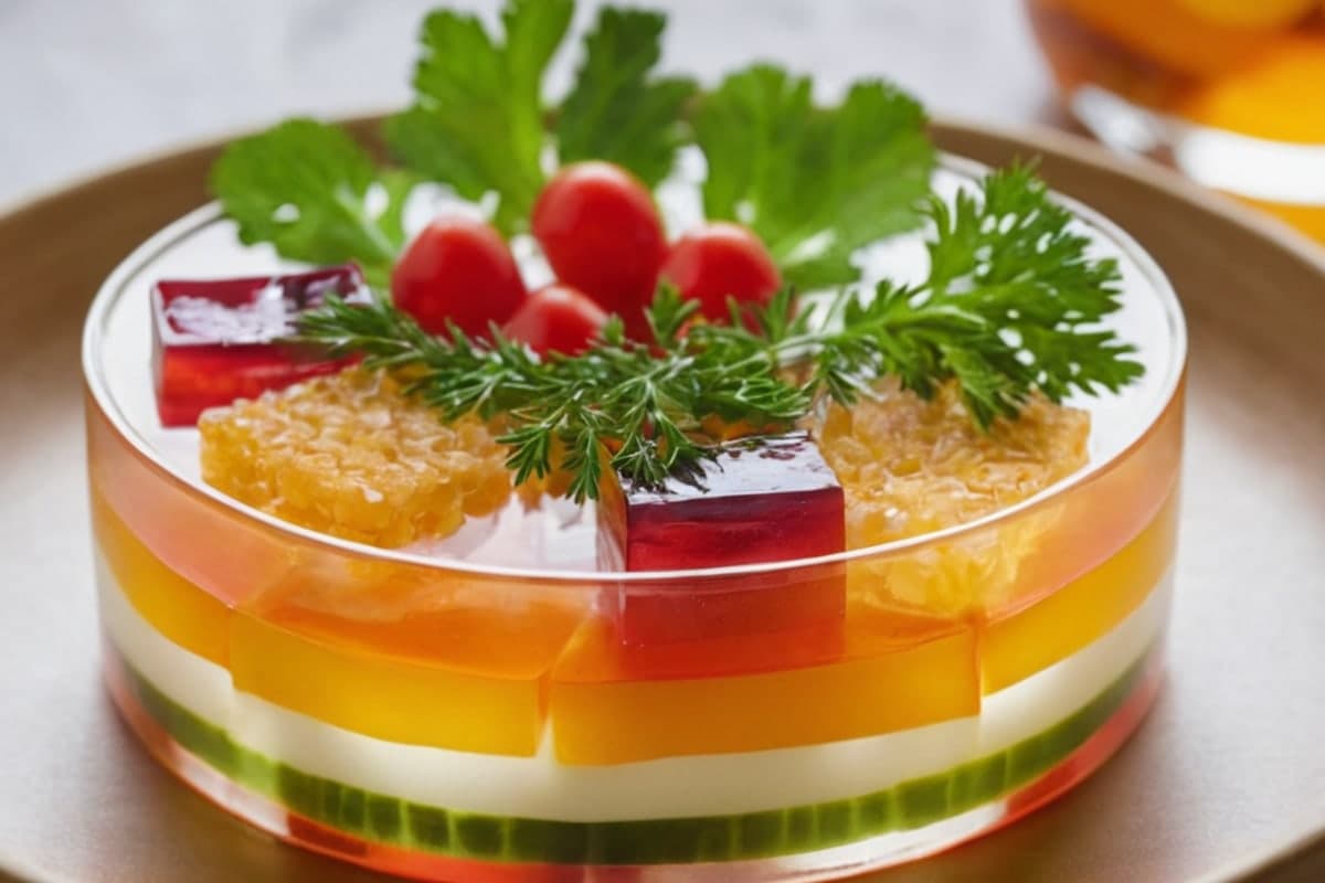 5-Minute Savory Agar-Agar Vegetable Aspic