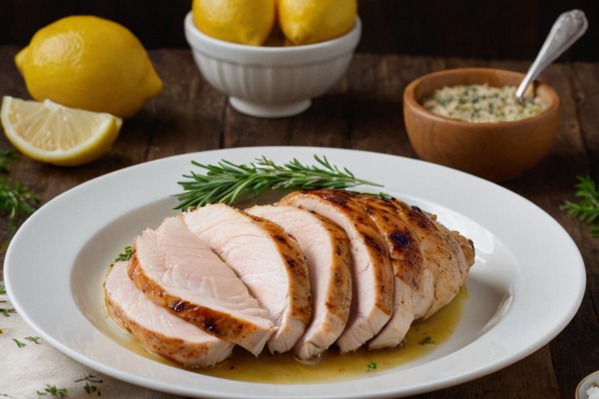High Protein Lemon Herb Roast Turkey Breast