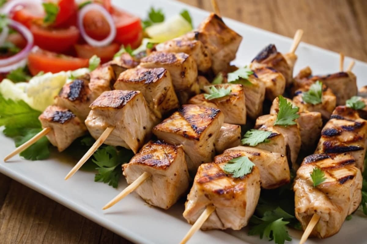 High Protein Greek Chicken Souvlaki Platters