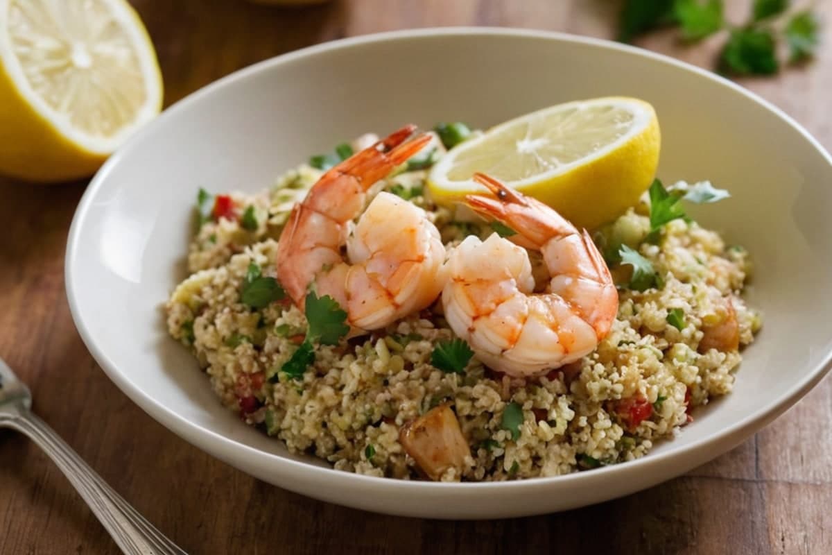 15-Minute Lemon Garlic Shrimp & Quinoa