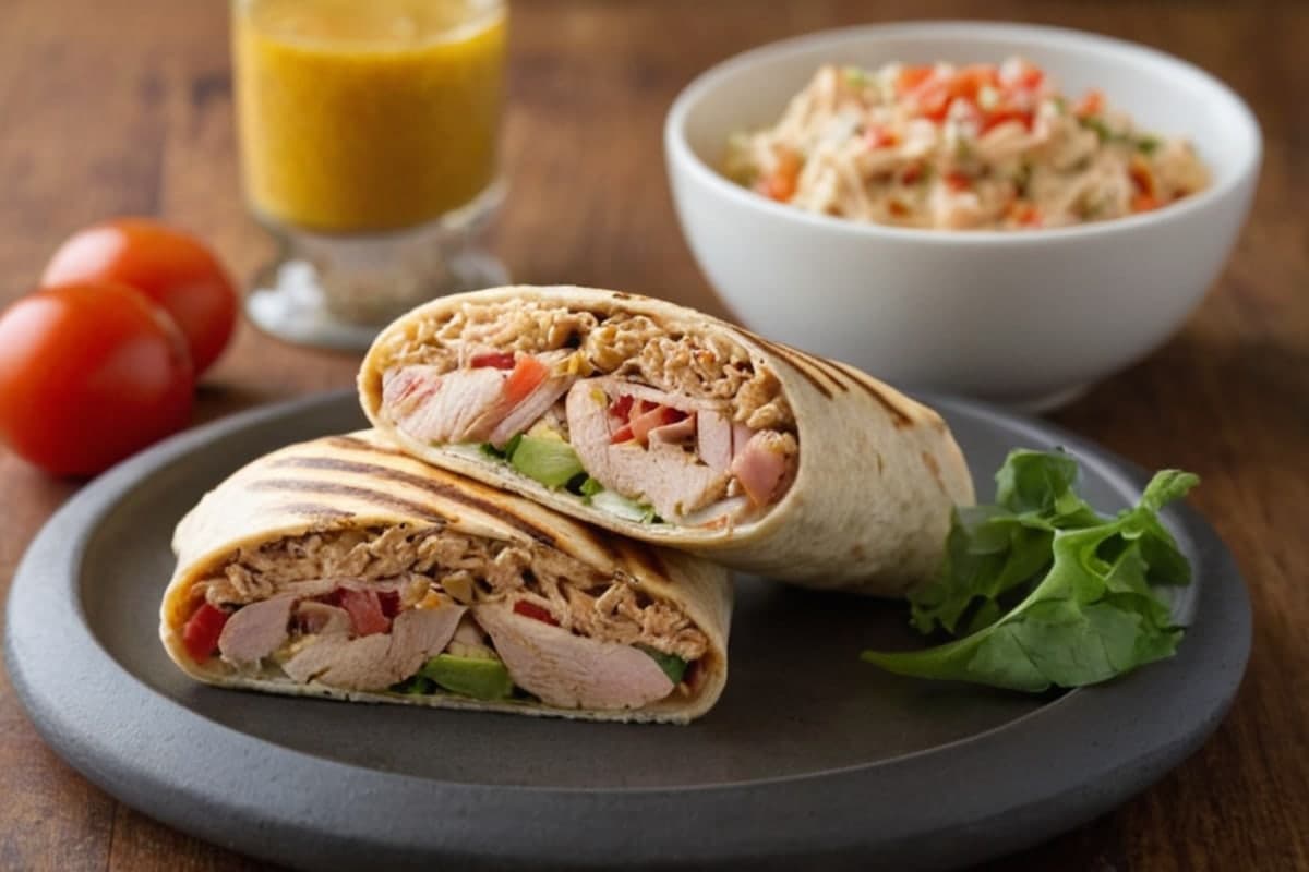 15-Minute High Protein Tuna Melt Wraps