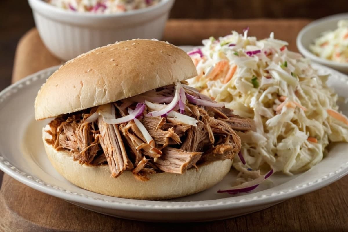 Slow Cooker Pulled Pork with Coleslaw