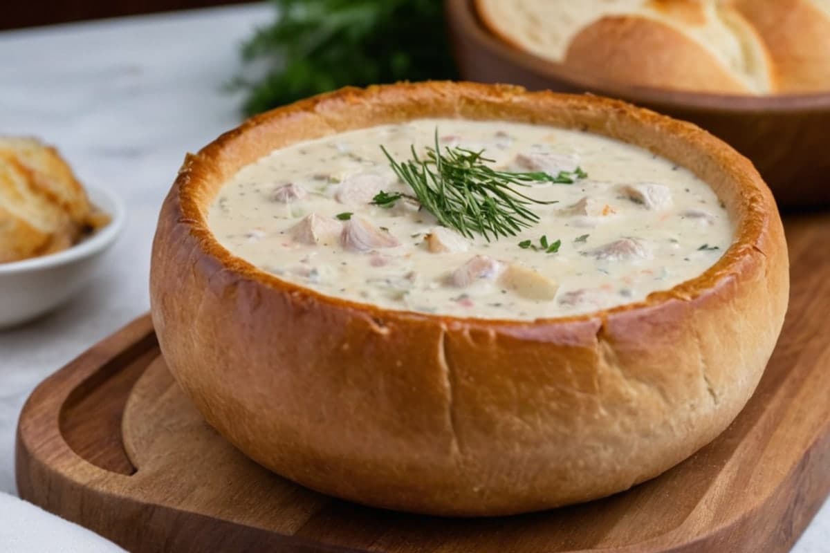20-Minute Clam Chowder in a Bread Bowl (Trending!)