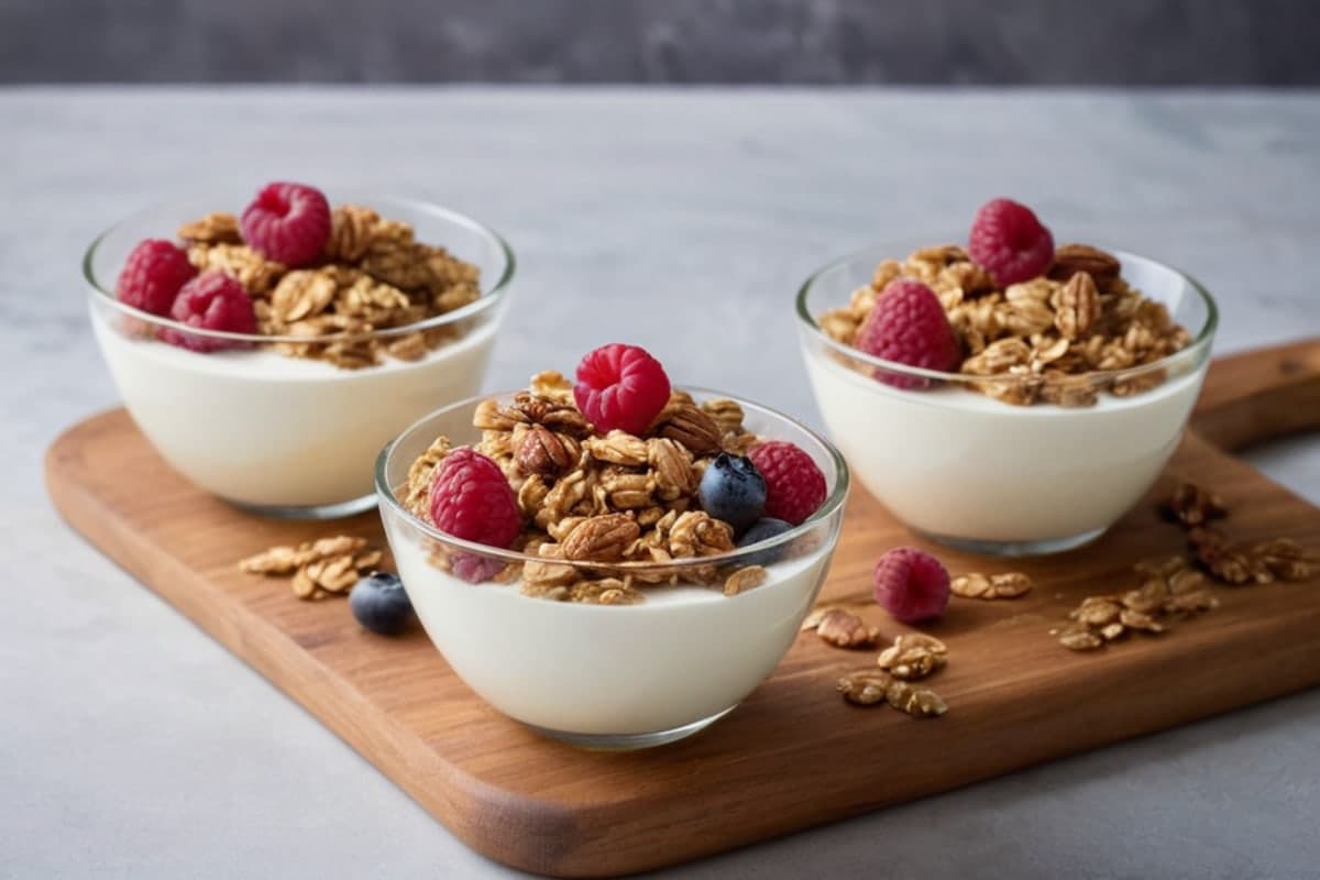 3-Ingredient Probiotic Yogurt Jelly Cups with Granola