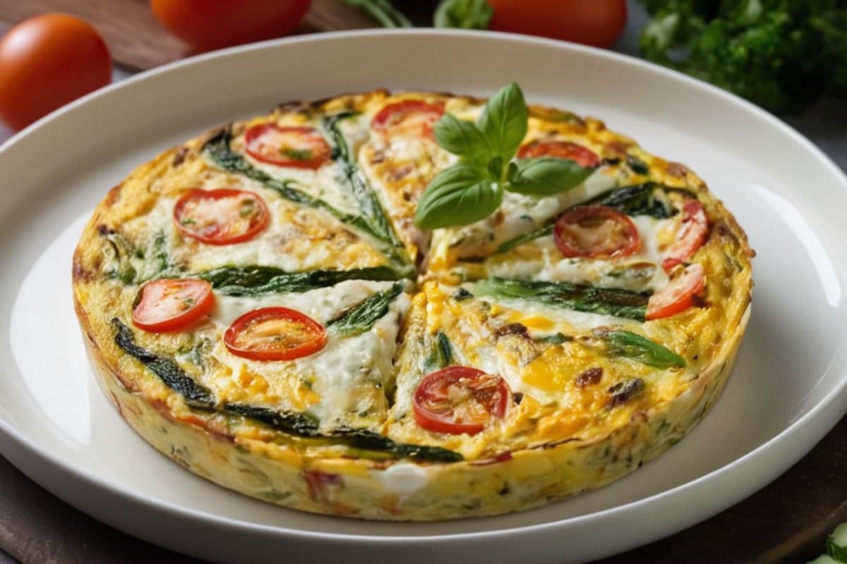 High Protein Egg White Veggie Frittata