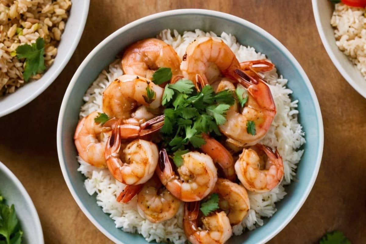 20-Minute Honey Garlic Shrimp Meal Prep Bowls