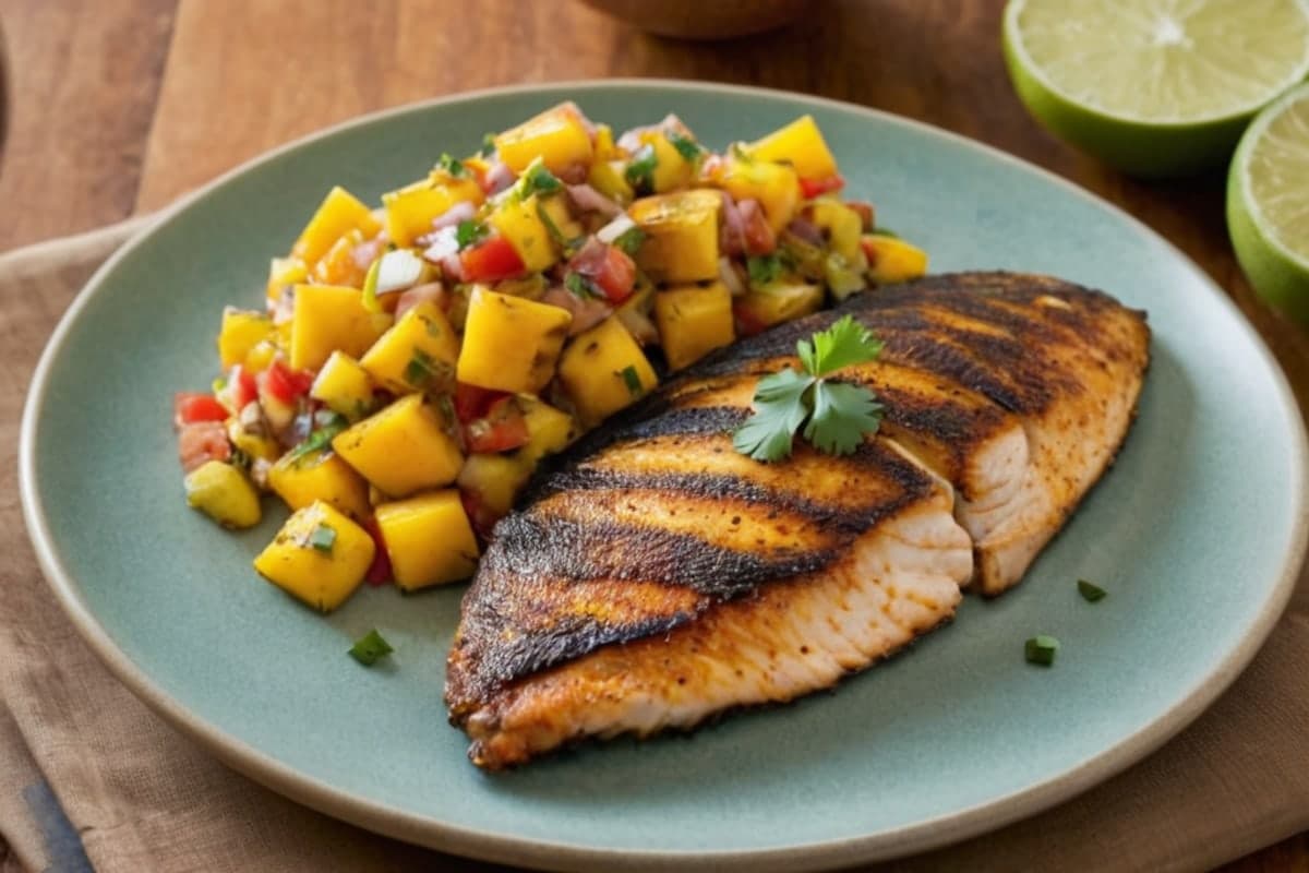 20-Minute Blackened Tilapia with Mango Salsa