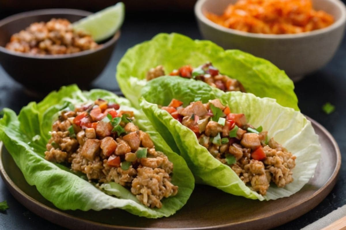 15-Minute Ground Chicken Lettuce Wraps
