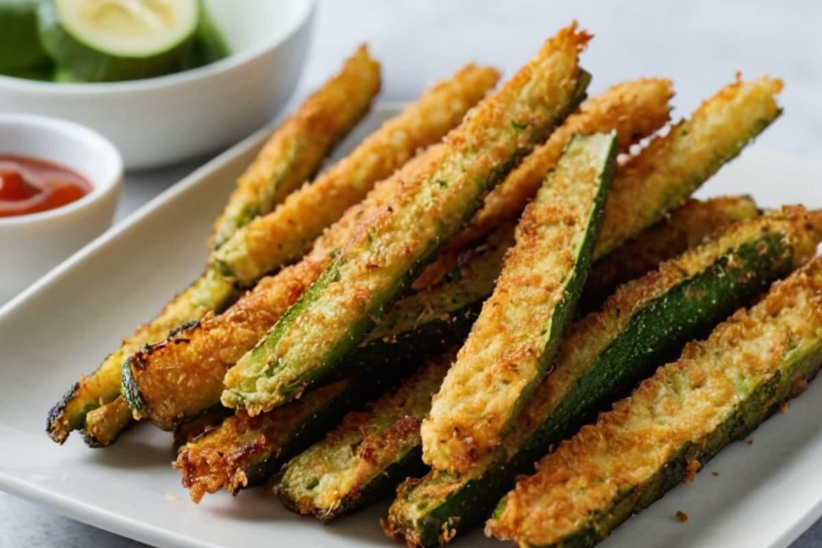 Crispy Air Fryer Zucchini Fries Under 200 Calories
