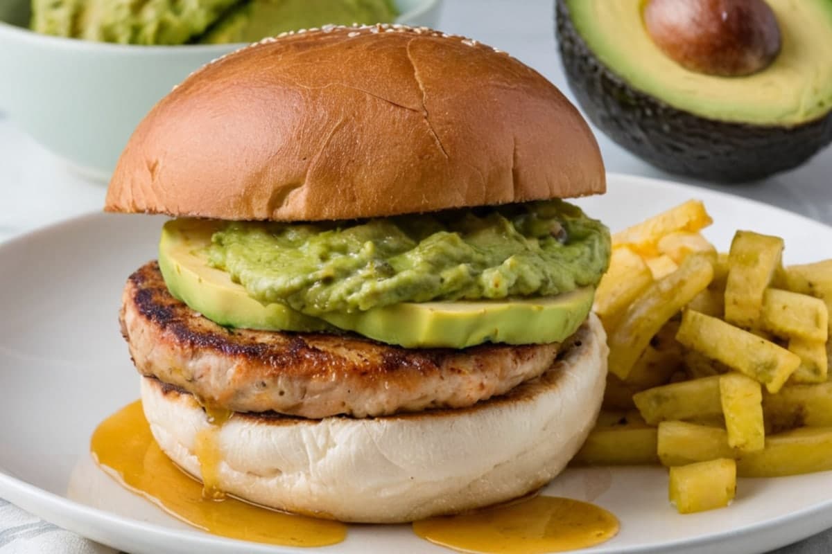 Air Fryer Turkey Burgers with Avocado Smash (No Bun Needed)