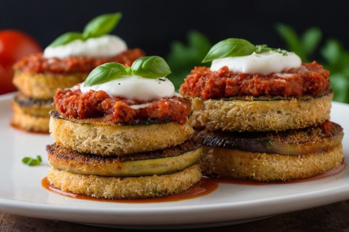 Air Fryer Eggplant Parmesan Stacks (Lightened-Up Classic)