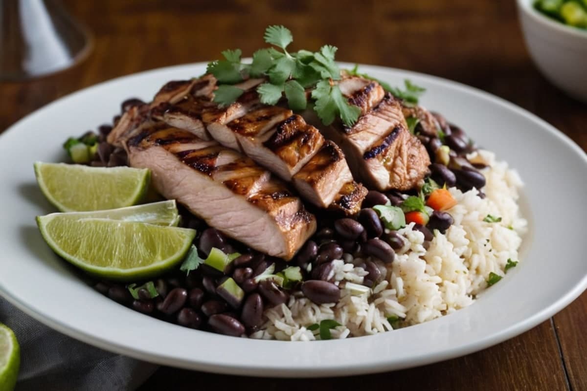 Skillet Beef Carne Asada Bowls with Black Beans & Lime Rice