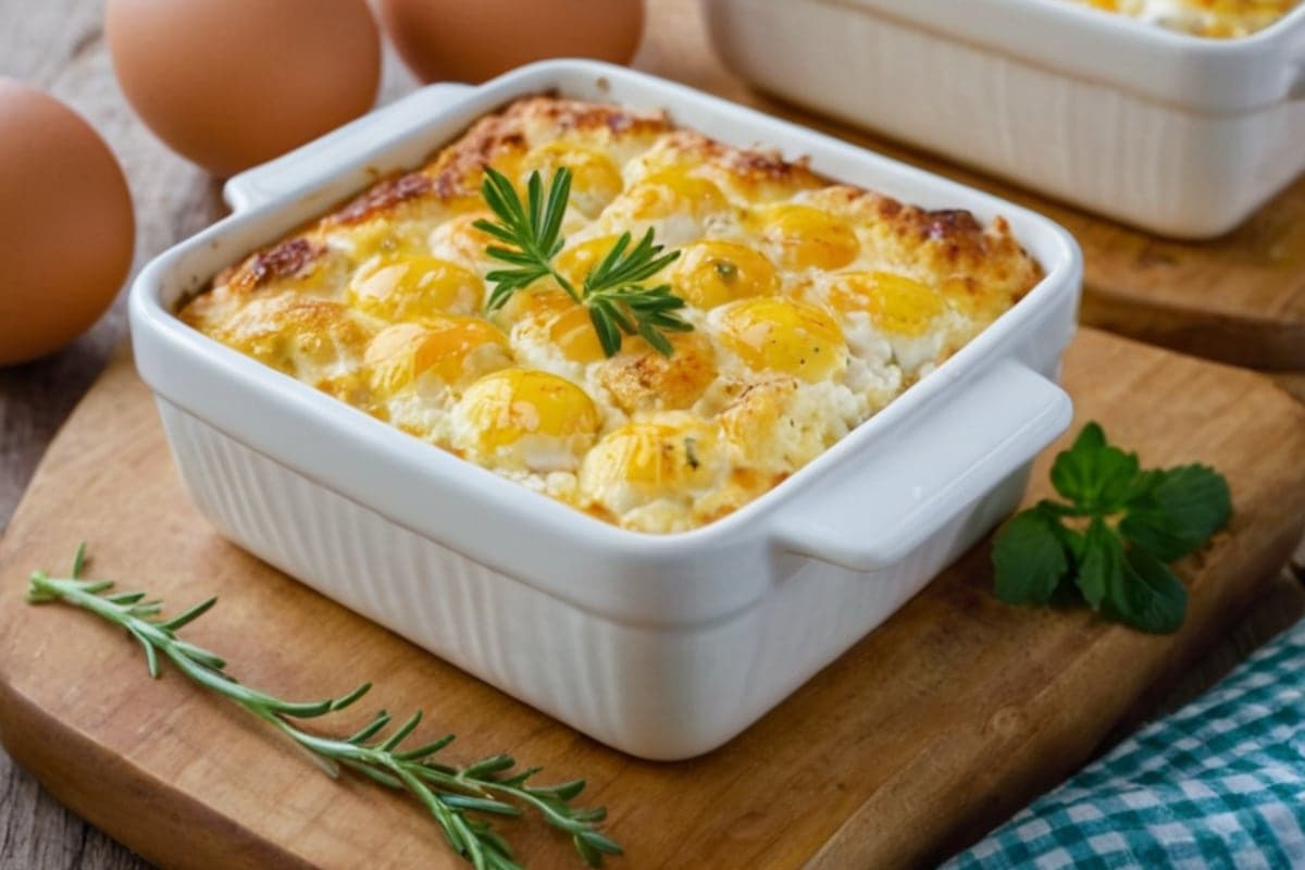 50g Protein Cottage Cheese Egg Bake for Dinner
