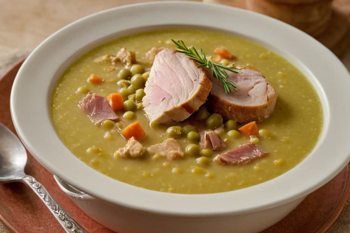Split Pea Soup with a Leftover Ham Bone