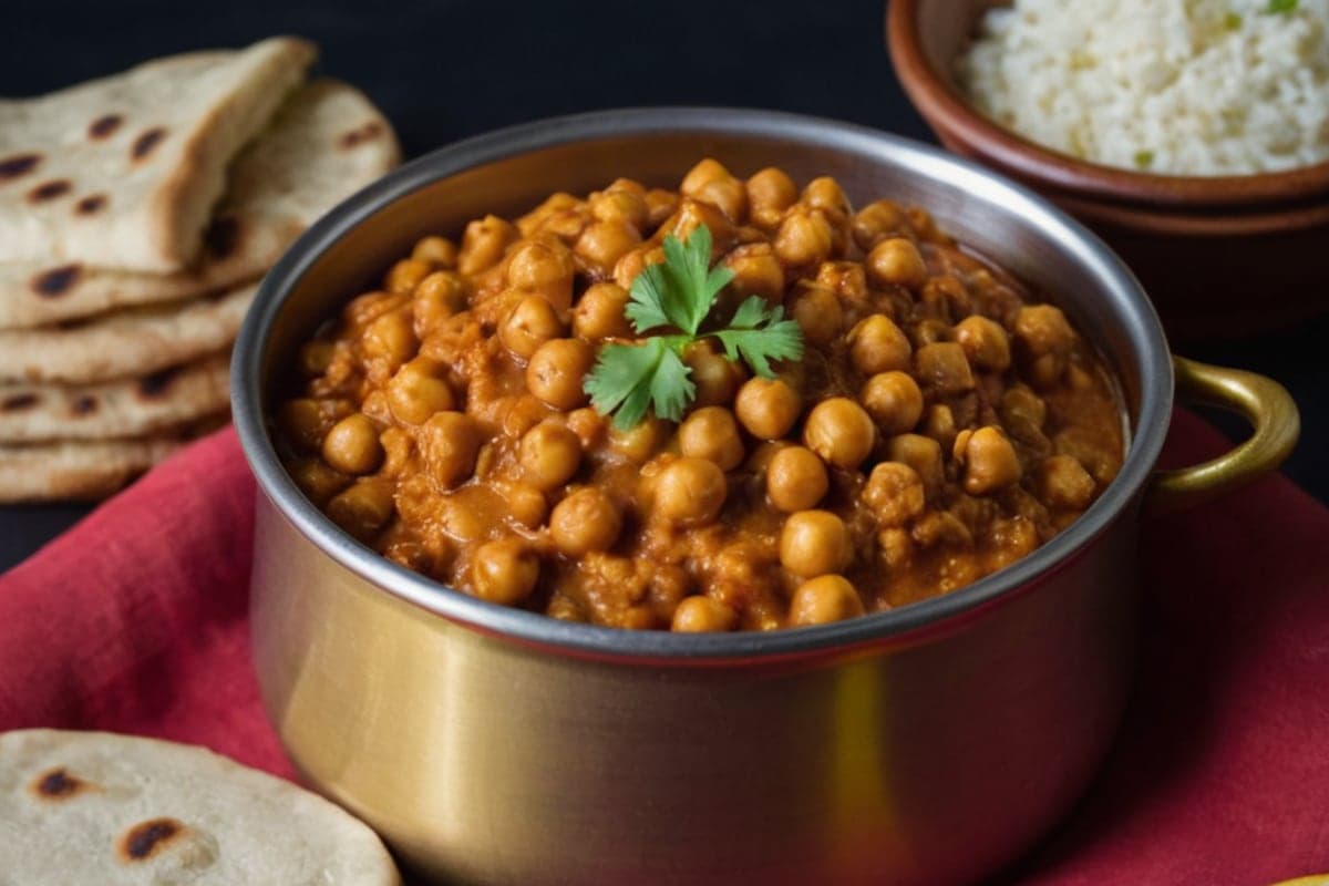 Indian Chana Masala from a Can of Chickpeas
