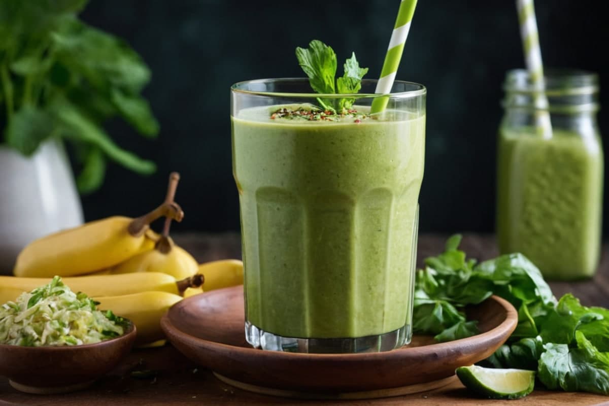 Savory Miso & Sauerkraut Green Smoothie for Serious Gut Reset