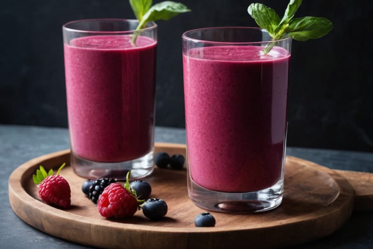 Pre-Workout Beet & Berry Smoothie with Prebiotic Inulin