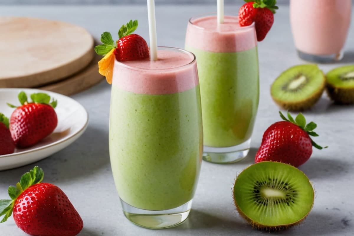 Low-FODMAP Strawberry Kiwi Smoothie for Sensitive Stomachs