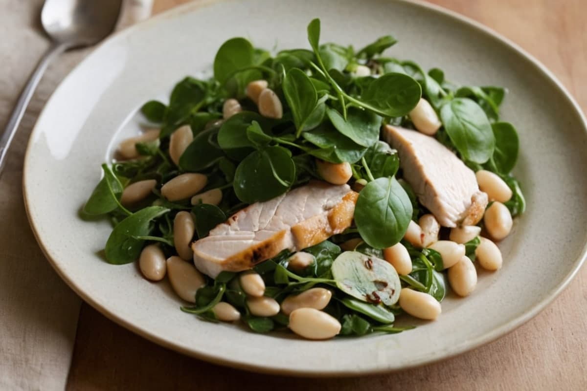 Mediterranean Watercress & White Bean Salad in 10 Minutes