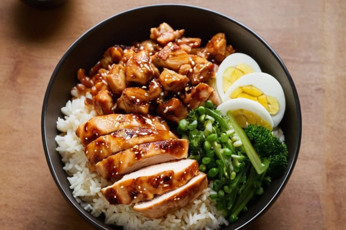 Korean Kohlrabi & Chicken Rice Bowls with Gochugaru Butter