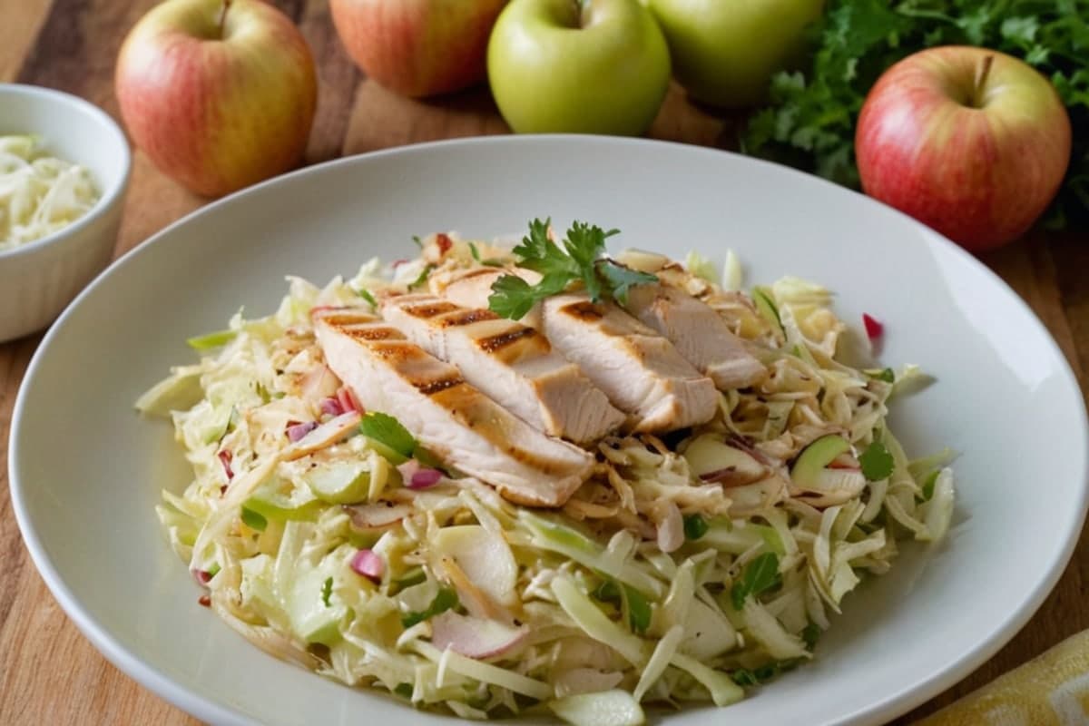 Diabetic-Friendly Kohlrabi Slaw with Apple & Dijon