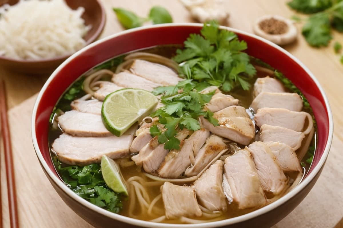 Vietnamese Pho Ga with Extra Ginger to Clear Your Sinuses