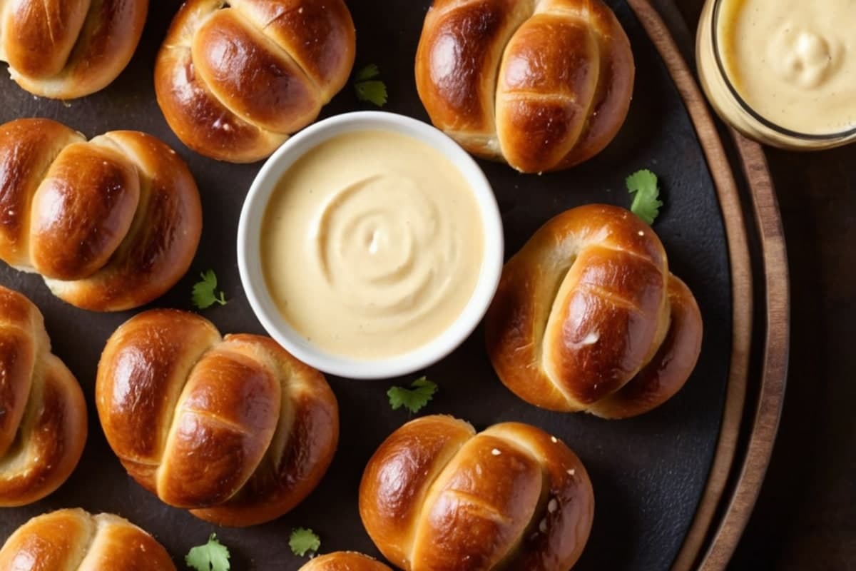 Soft Pretzel Bites with Beer Cheese Dipping Sauce
